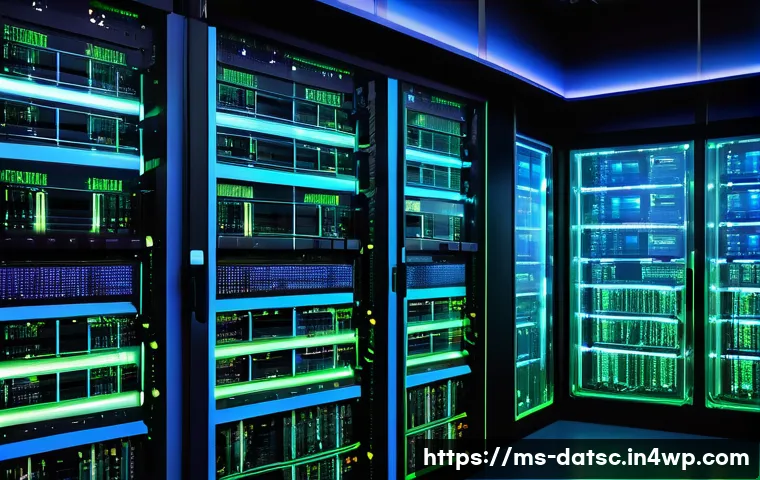 효율적인 데이터베이스 인덱스 설계 방법 - A detailed digital illustration of a modern database server room in Kuala Lumpur, Malaysia, showing ...