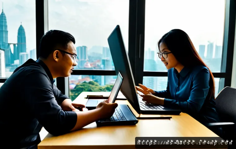 데이터베이스 최적화 전략을 위한 커뮤니티 리소스 - Photorealistic modern Kuala Lumpur community tech workshop, diverse Malaysian database professionals...